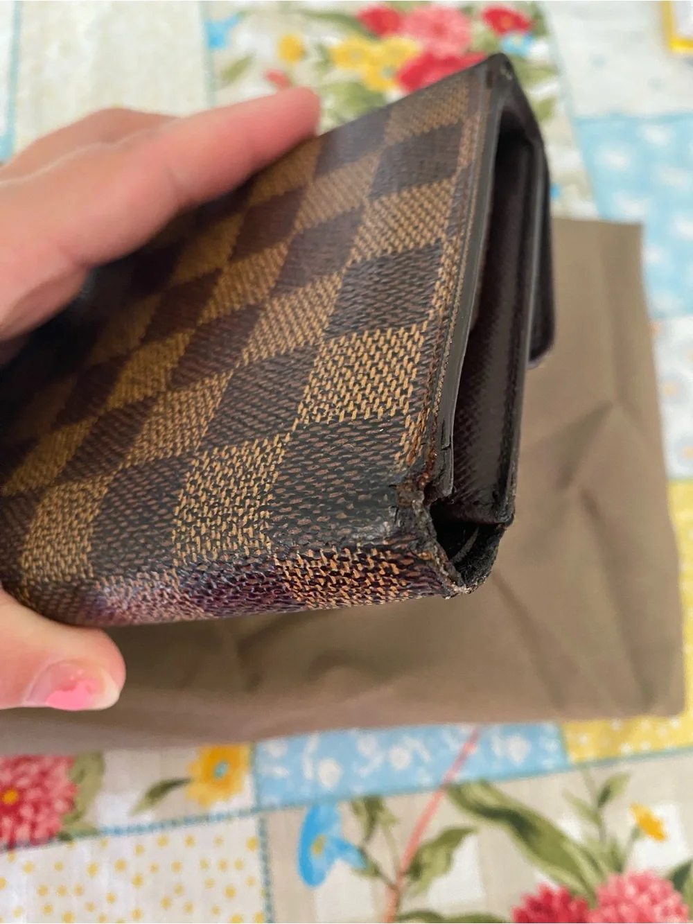Vintage Louis Vuitton Ebene Etui Papier Wallet